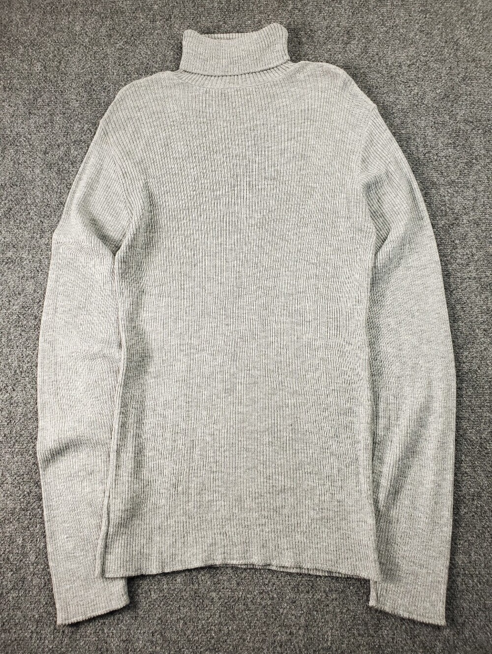 Vintage 70s M Shwartz & Co Ribbed Turtleneck Sweater TXL Tall XL Slim Minimalist